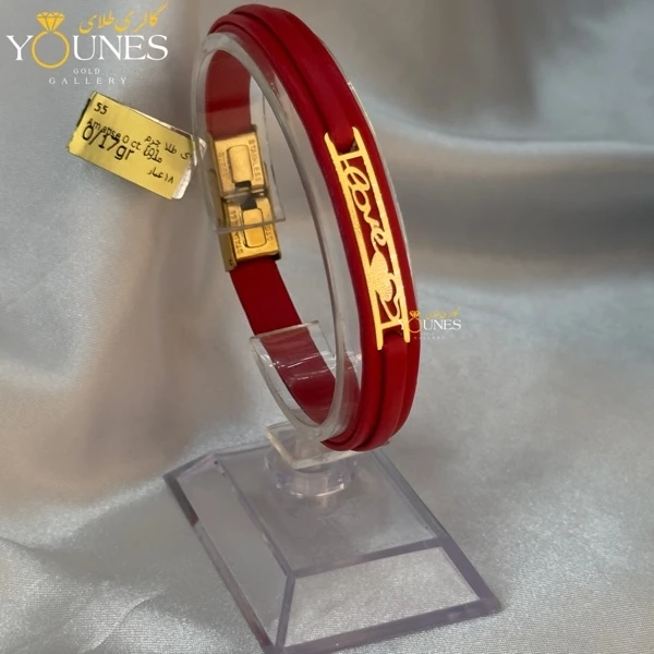 دستبند طلا زنانه چرم لاو L502